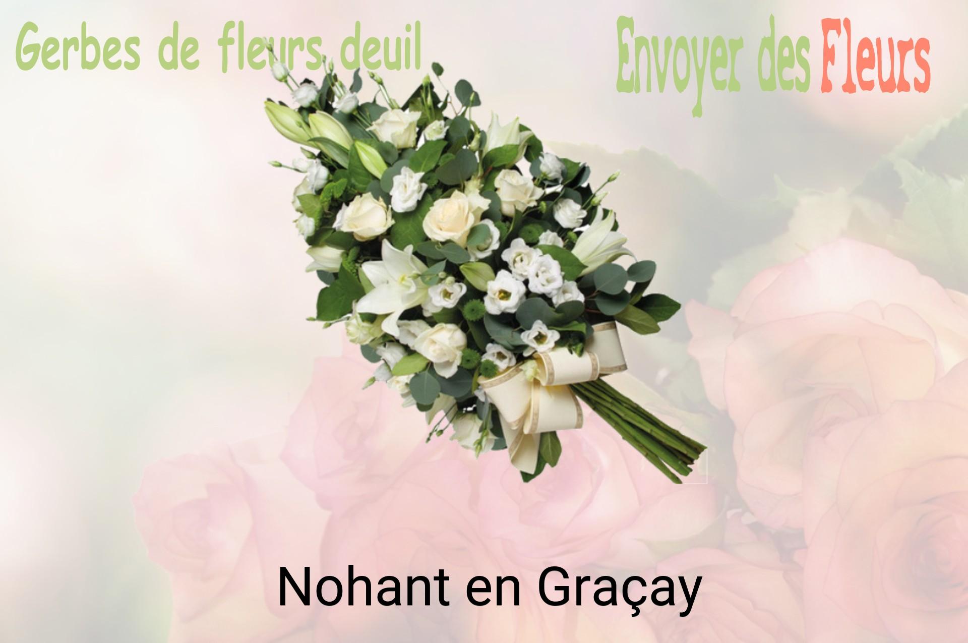 Gerbe de fleurs de deuil livrée à Nohant-en-Graçay